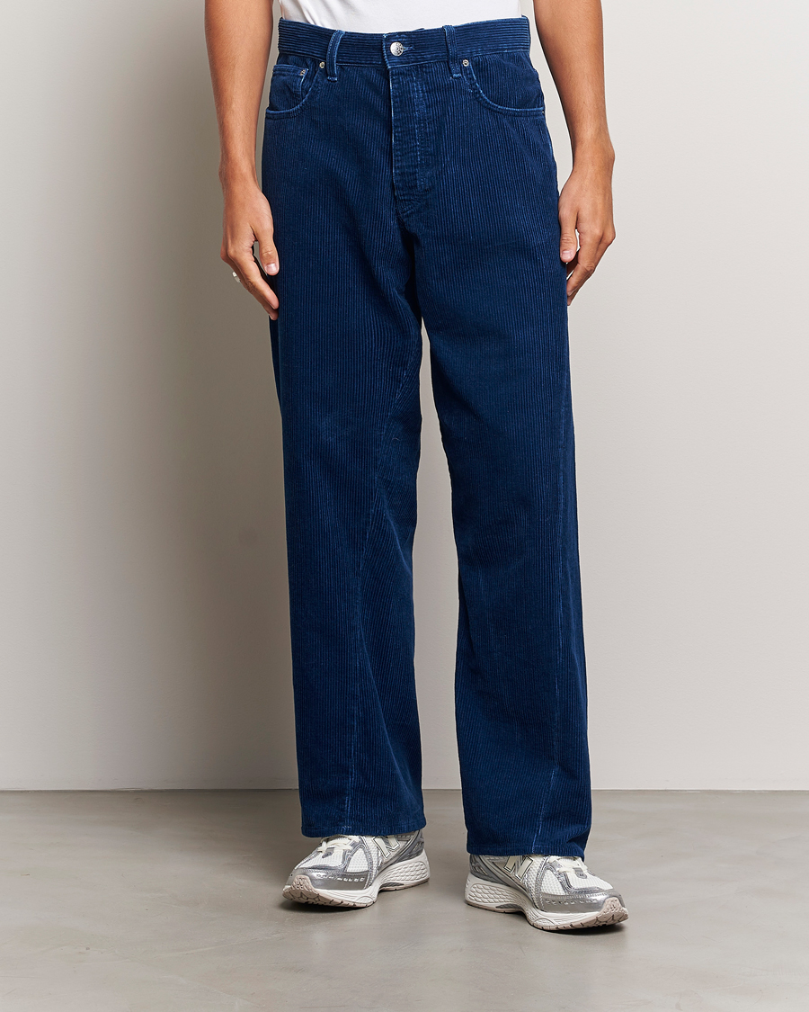 Heren |  | Sunflower | Wide Twist Corduroy Pants Indigo