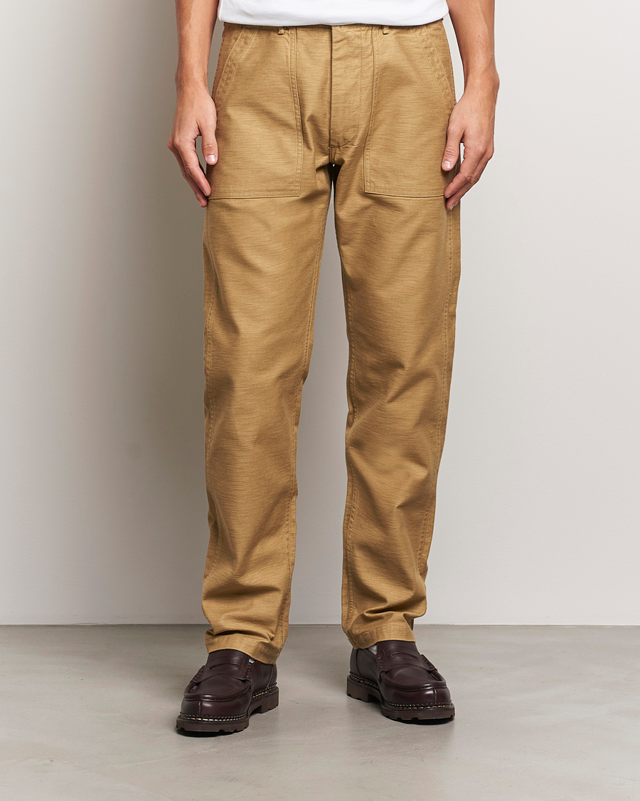 Heren |  | orSlow | Slim Fit Original Sateen Fatigue Pants Khaki