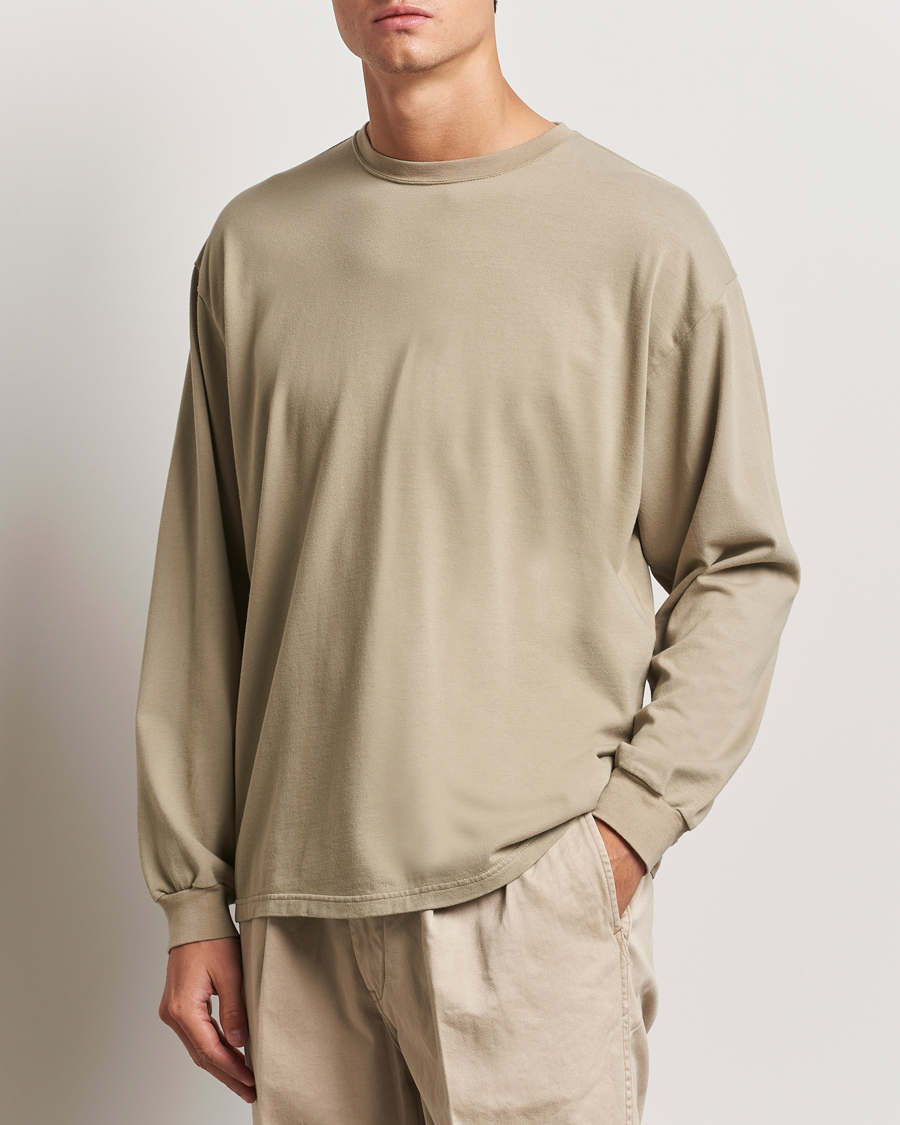 Heren |  | orSlow | Relax Fit Long Sleeve T-Shirt Olive Drab