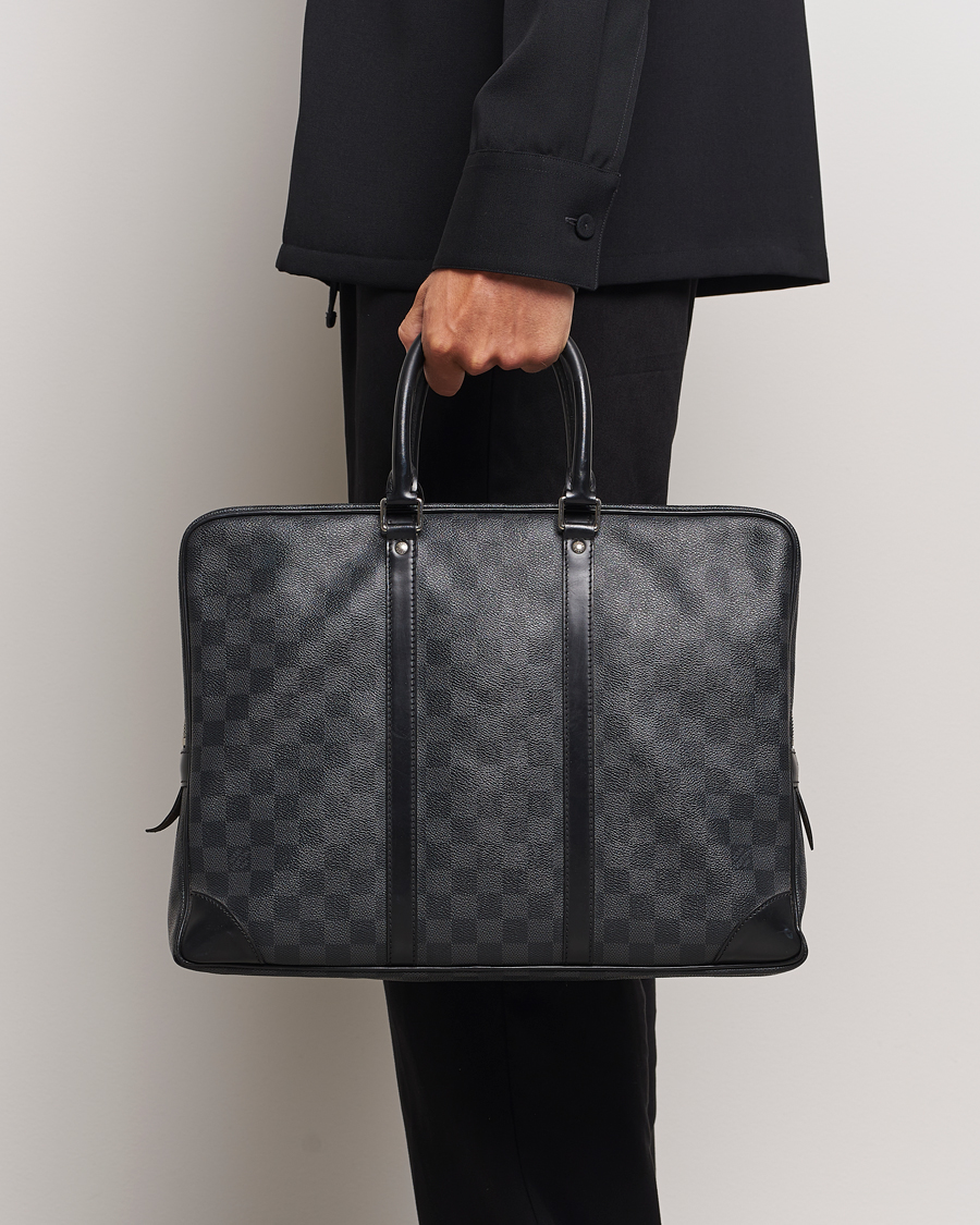 Heren | Pre-Owned & Vintage Bags | Louis Vuitton Pre-Owned | Porte-Documents Voyage Briefcase Damier Graphite