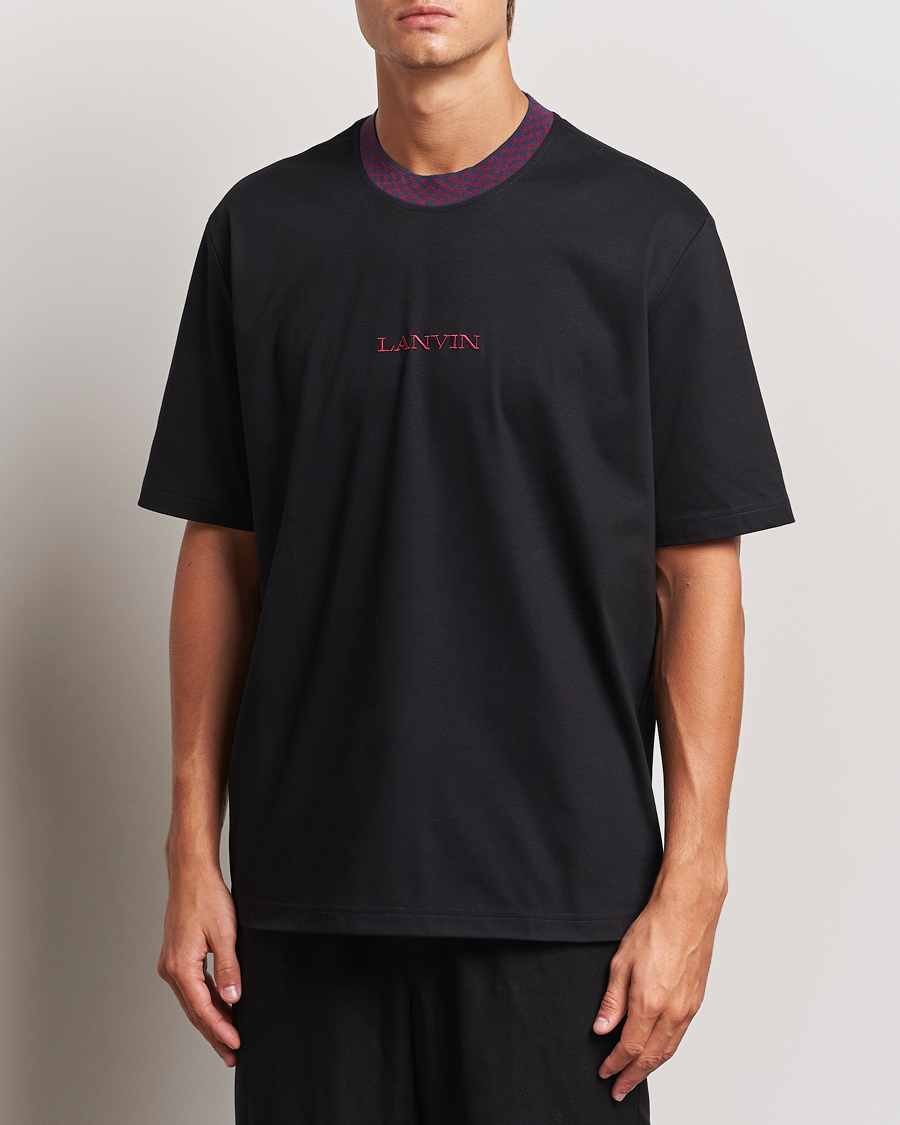 Heren |  | Lanvin | Curb Detail Logo T-Shirt Black