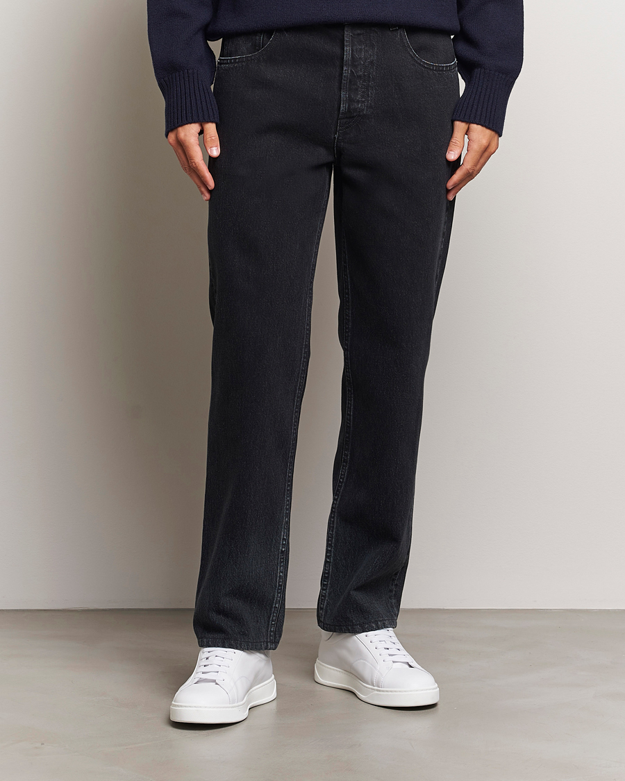 Heren | Slim fit | Lanvin | Leather Pocket Denim Pants Black