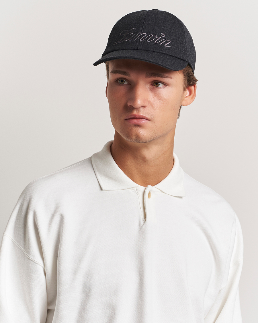 Heren |  | Lanvin | Flannel Baseball Cap Anthracite