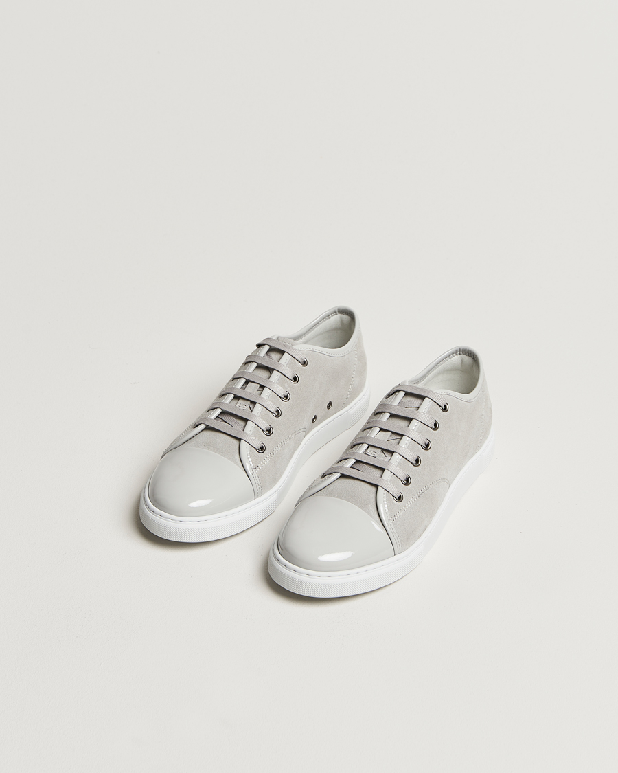 Heren |  | Lanvin | Womens Patent Cap Toe Sneaker Powder Gray