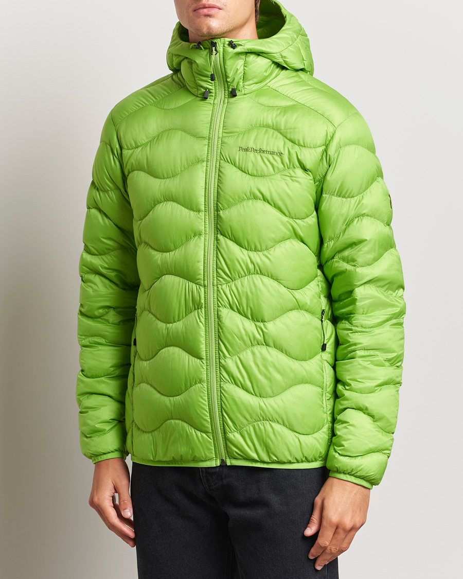 Heren |  | Peak Performance | Helium Down Hooded Jacket Stand Out Green