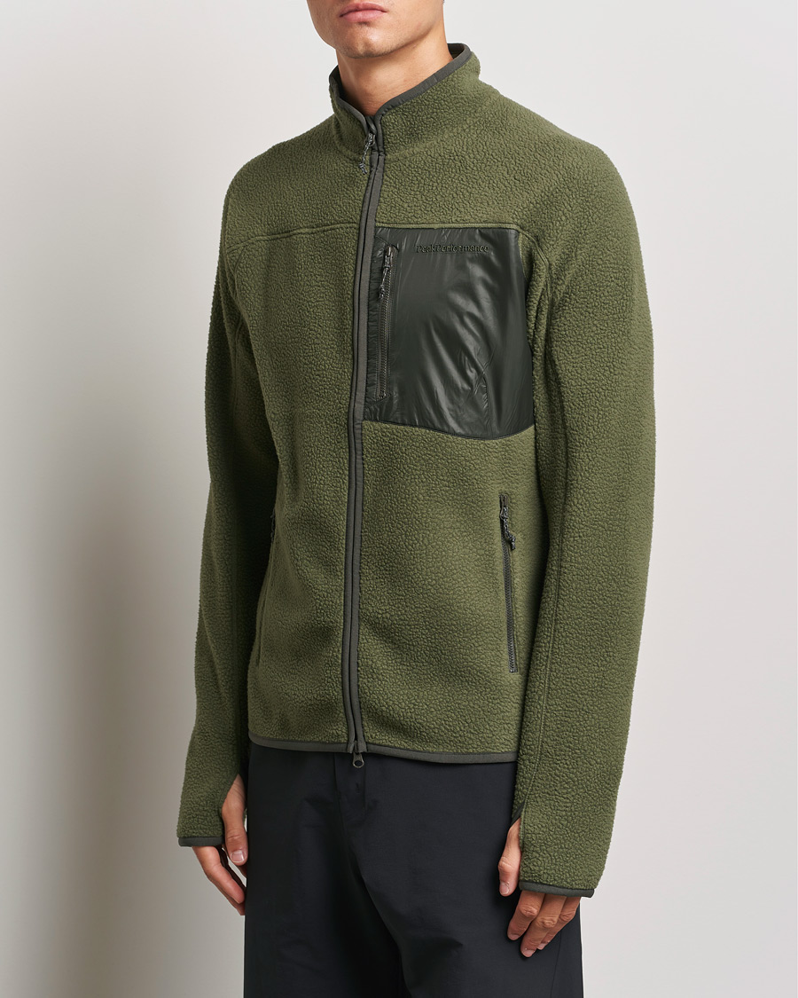 Heren | Fleece truien | Peak Performance | Pile Full Zip Pine Needle