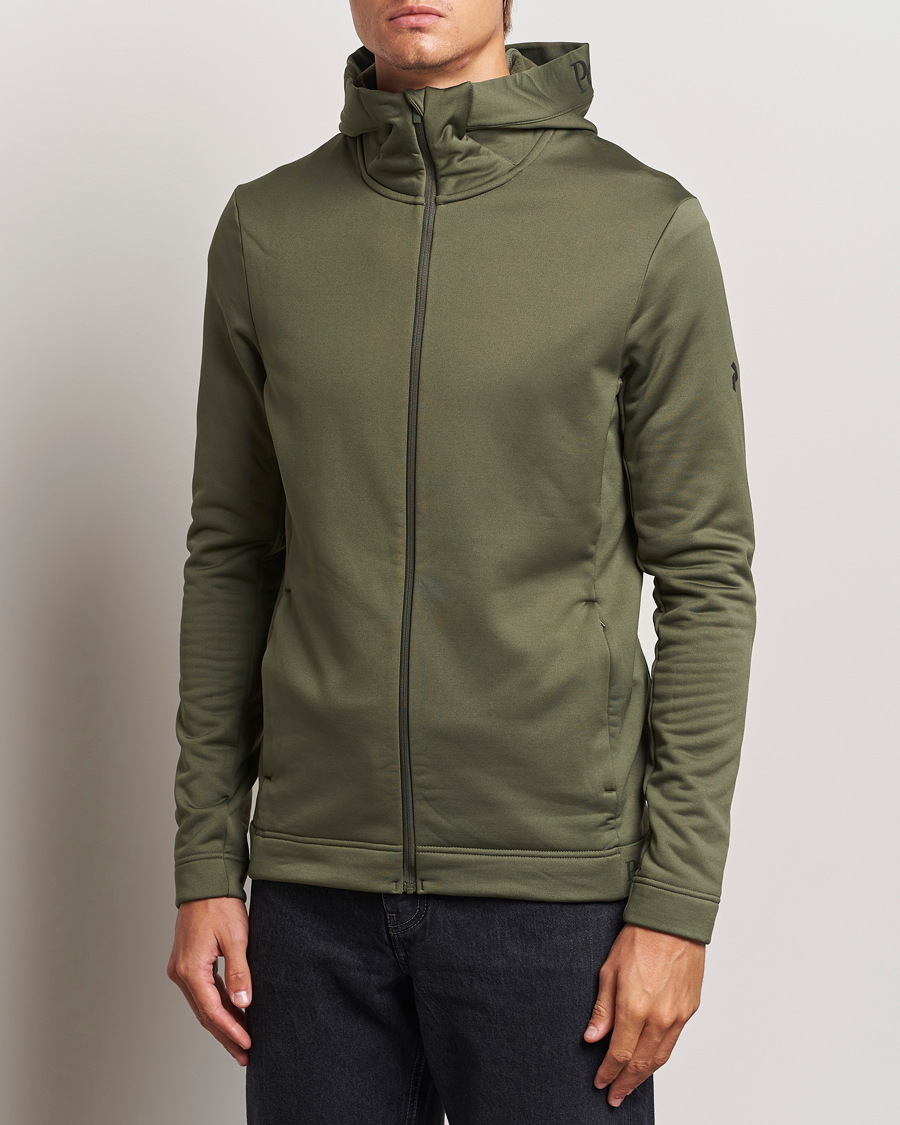 Heren |  | Peak Performance | Rider Tech Zip Hood  Pine Needle