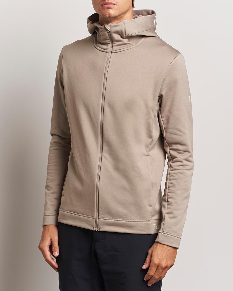 Heren |  | Peak Performance | Rider Tech Zip Hood  Avid Beige