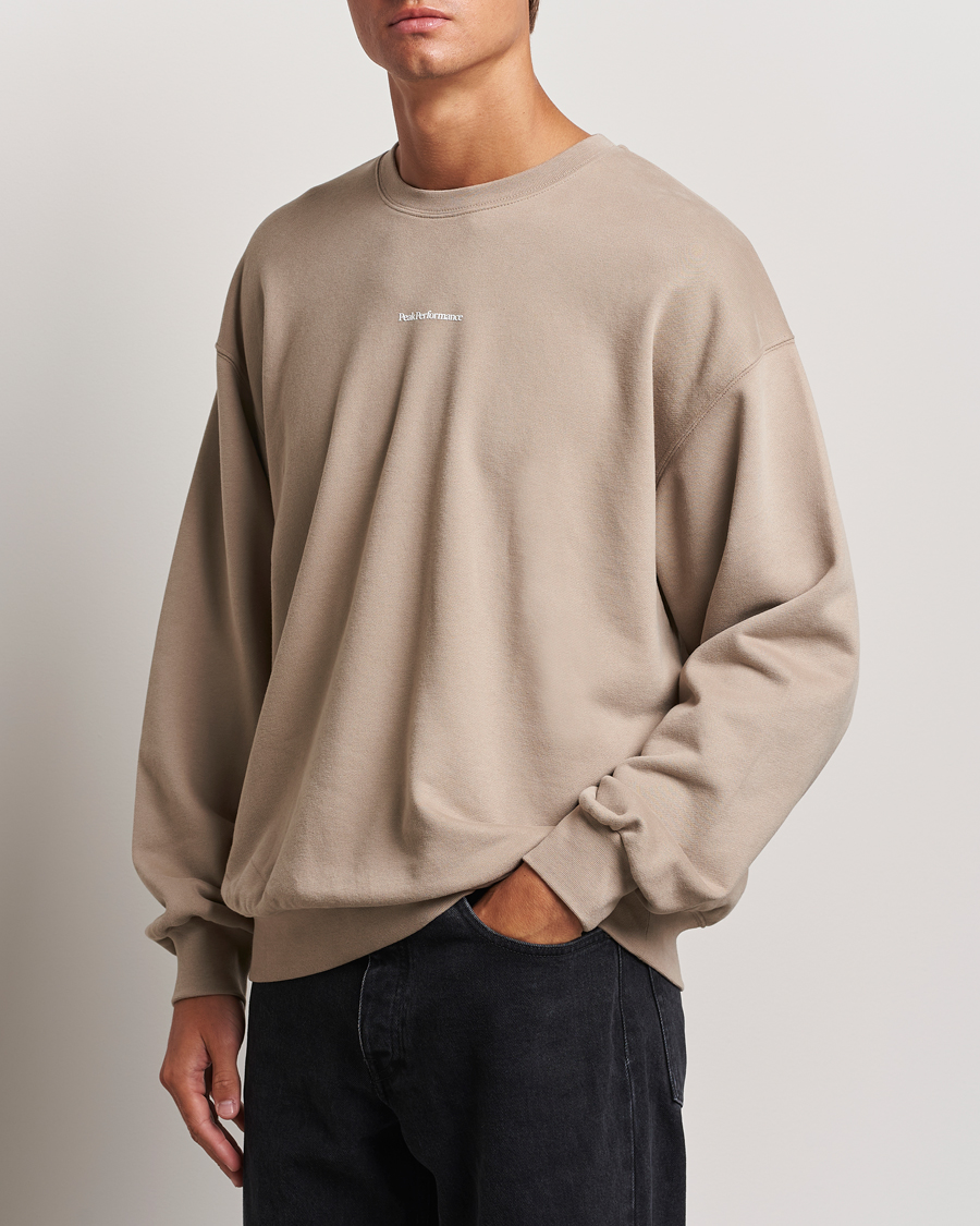 Heren |  | Peak Performance | Original Terry Crew Sweatshirt Avid Beige