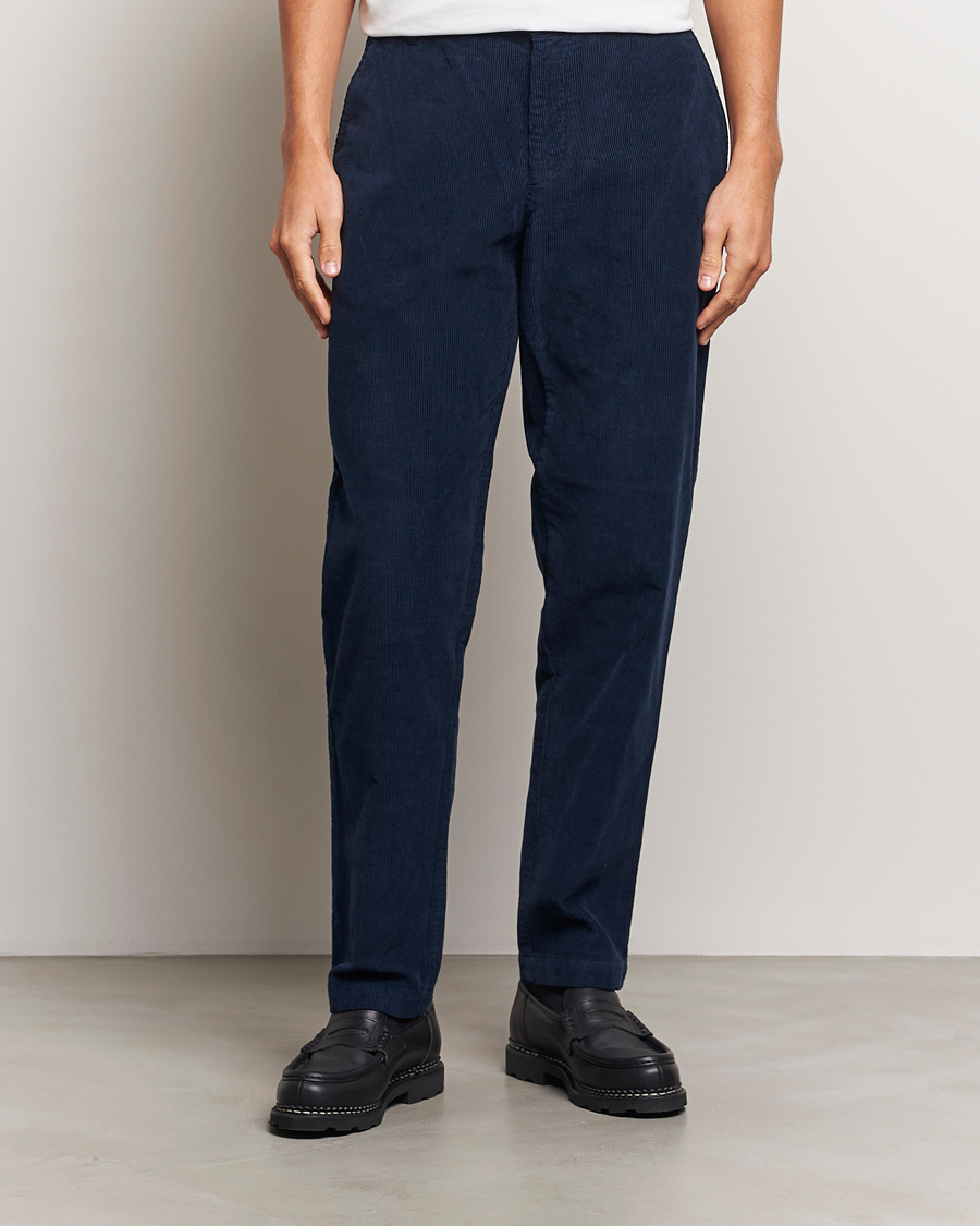 Heren |  | Sunspel | Corduroy Chore Trousers Navy