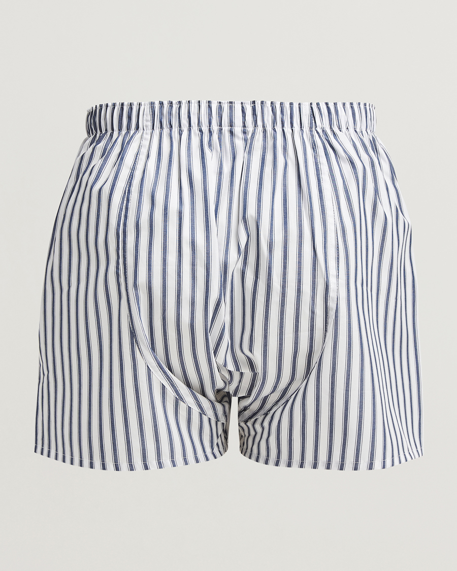 Heren |  | Sunspel | Cotton Stripe Boxer Broken Bar Stripe