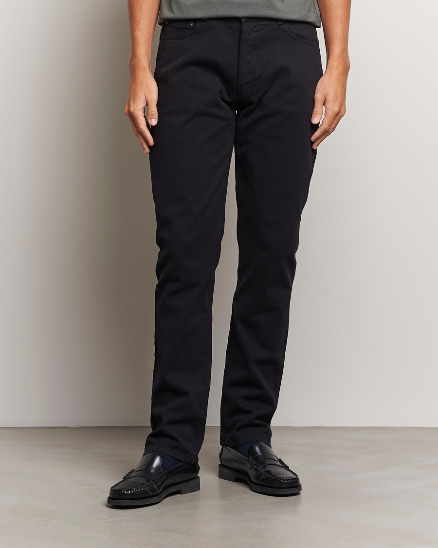 Heren |  | Sunspel | Five Pocket Cotton Twill Trousers Black