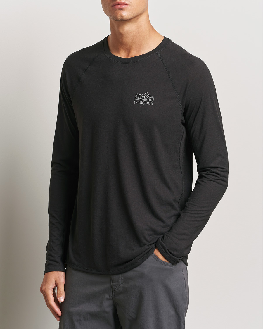 Heren |  | Patagonia | Long Sleeve Cap Cool Trail Graphic Shirt Black