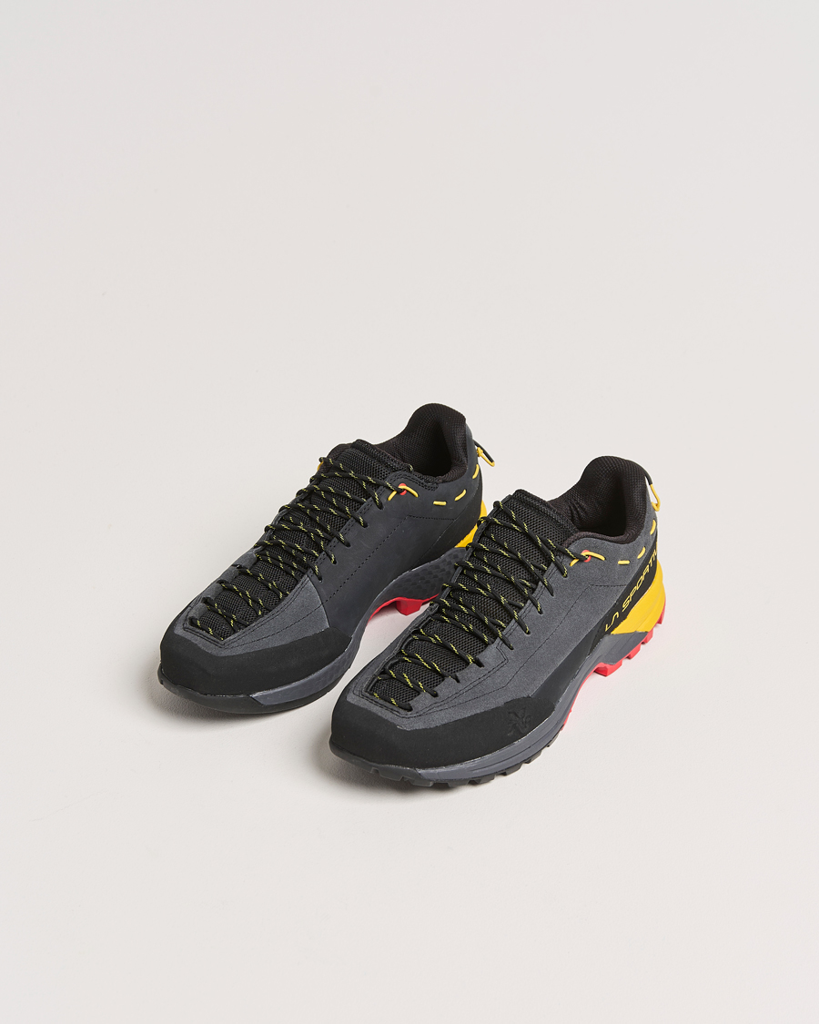 Heren | Zwarte sneakers | La Sportiva | TX Guide Leather Carbon/Yellow