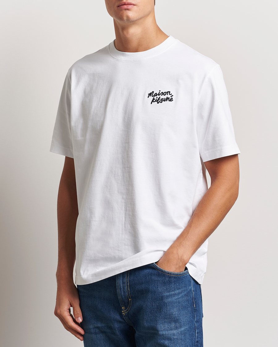 Heren |  | Maison Kitsuné | Mini Handwriting T-shirt White