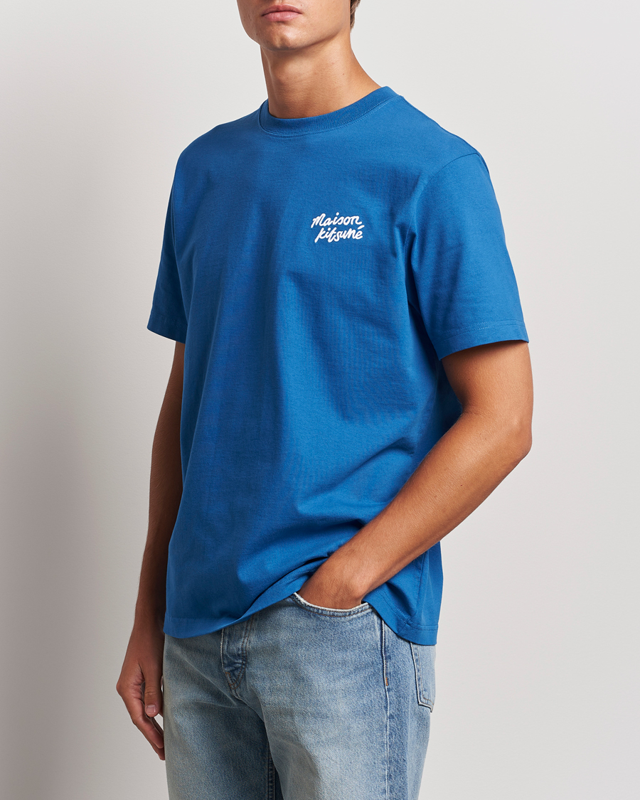 Heren |  | Maison Kitsuné | Mini Handwriting T-shirt Celestial Blue