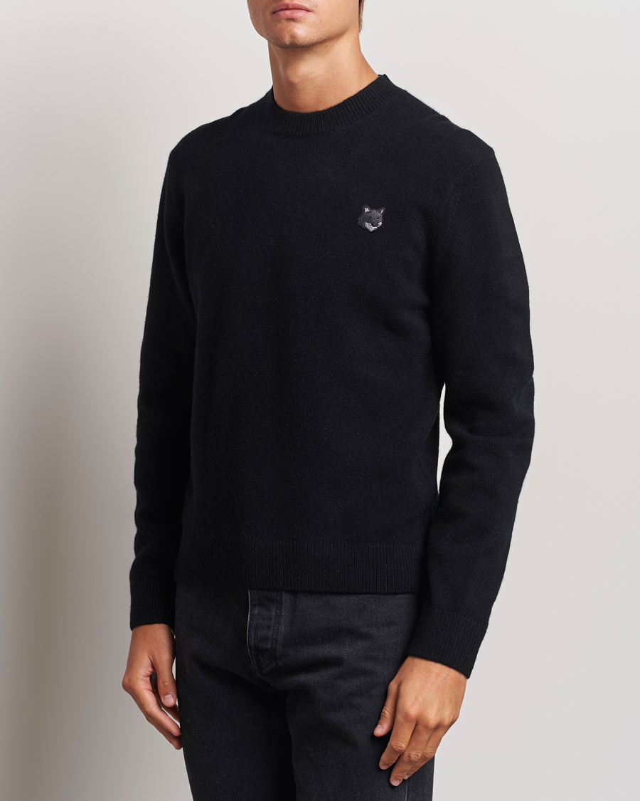 Heren |  | Maison Kitsuné | Bold Fox Lambswool Crew Neck Black