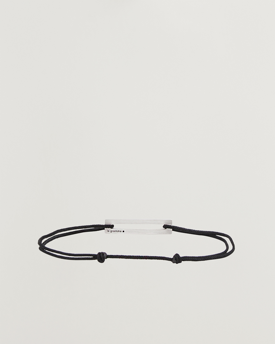 Heren |  | LE GRAMME | Lacquered Cord Bracelet Black