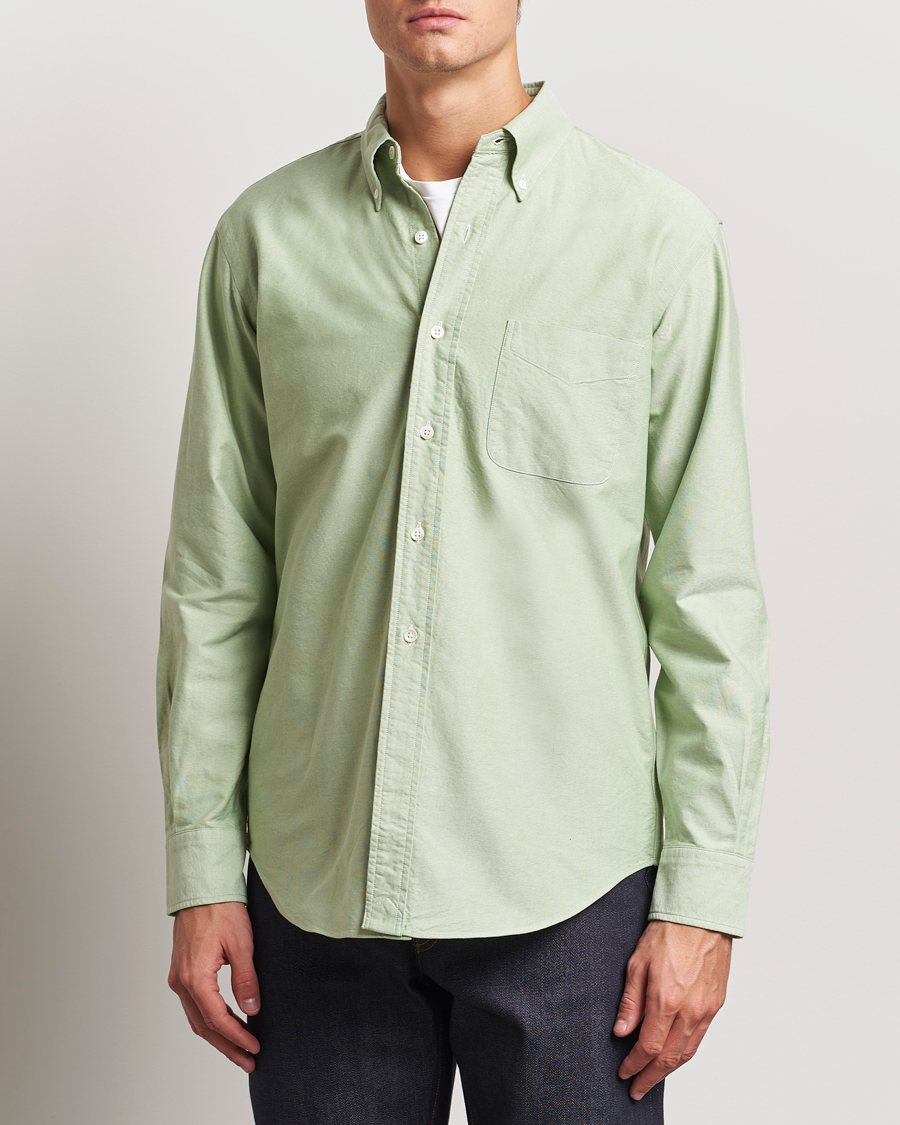 Heren |  | Kamakura Shirts | Vintage Ivy Oxford Button Down Shirt Green