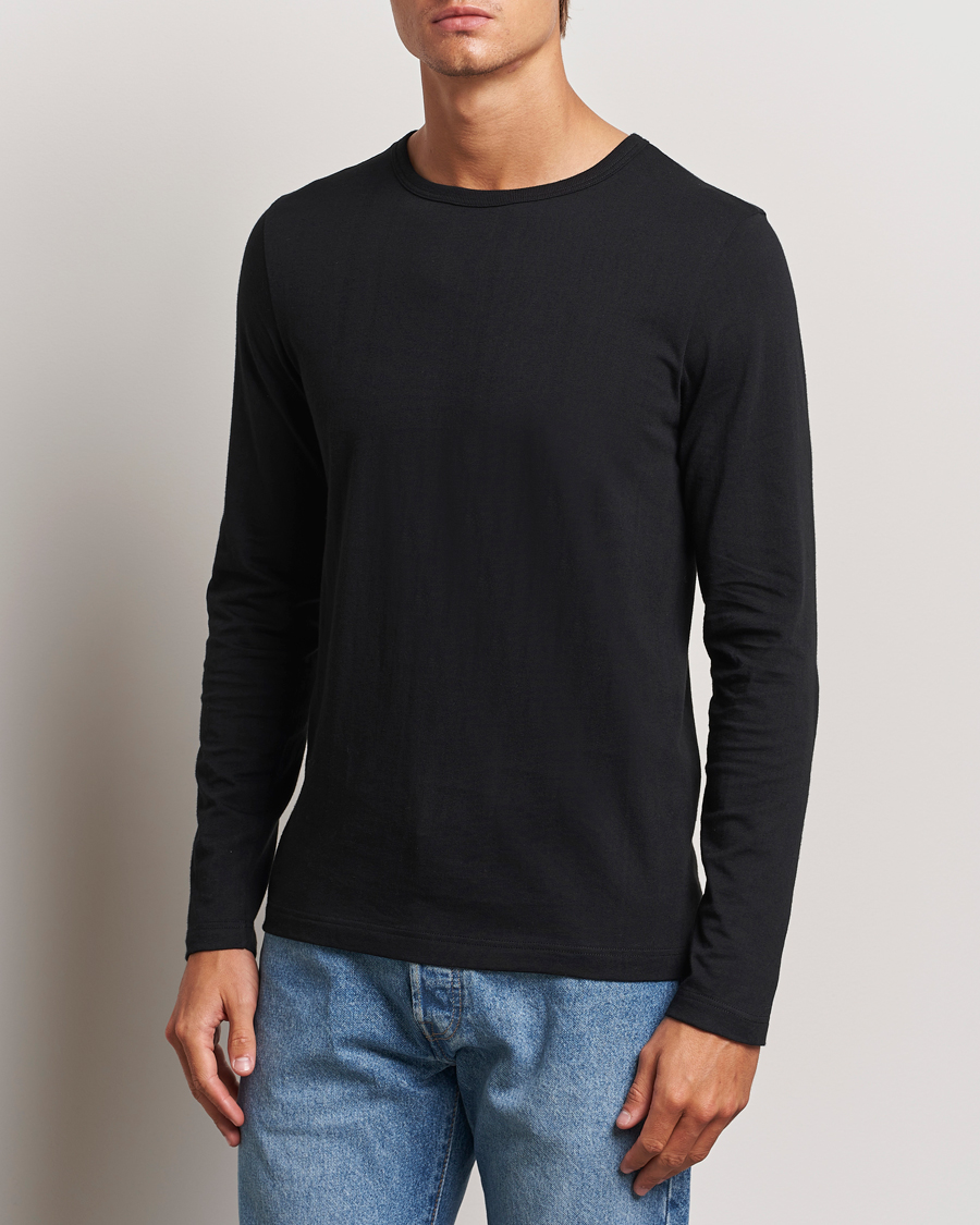 Heren | Contemporary Creators | Merz b. Schwanen | 1950s Classic Loopwheeled Longsleeve T-Shirt Black