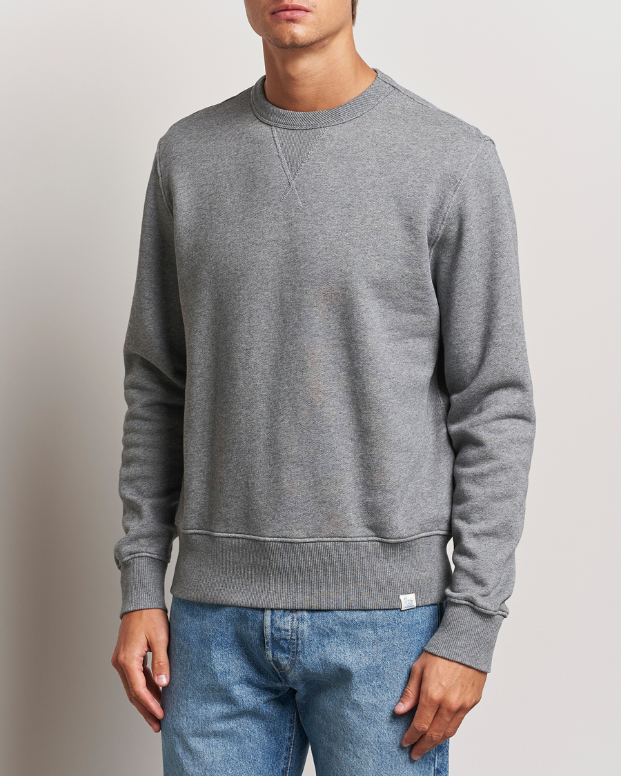 Heren |  | Merz b. Schwanen | Vintage Fleece Crew Neck Sweatshirt Grey Melange