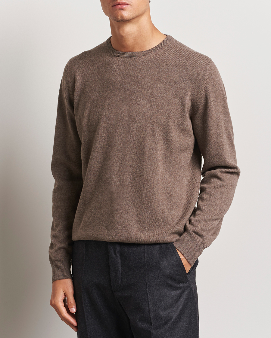 Heren |  | Gran Sasso | Wool/Cashmere Crew Neck Light Brown