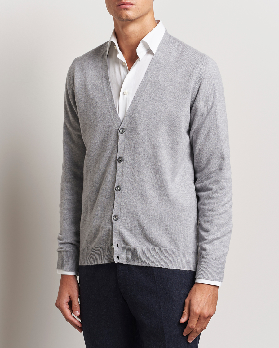 Heren |  | Gran Sasso | Wool/Cashmere Cardigan Light Grey