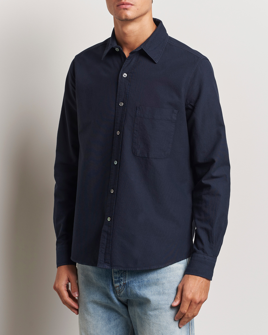 Heren |  | A Day\'s March | Mason Dyed Oxford Shirt Navy