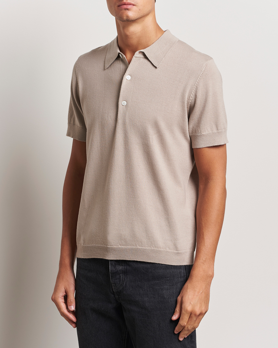 Heren |  | A Day\'s March | Rosehall Short Sleeve Merino Polo Dove