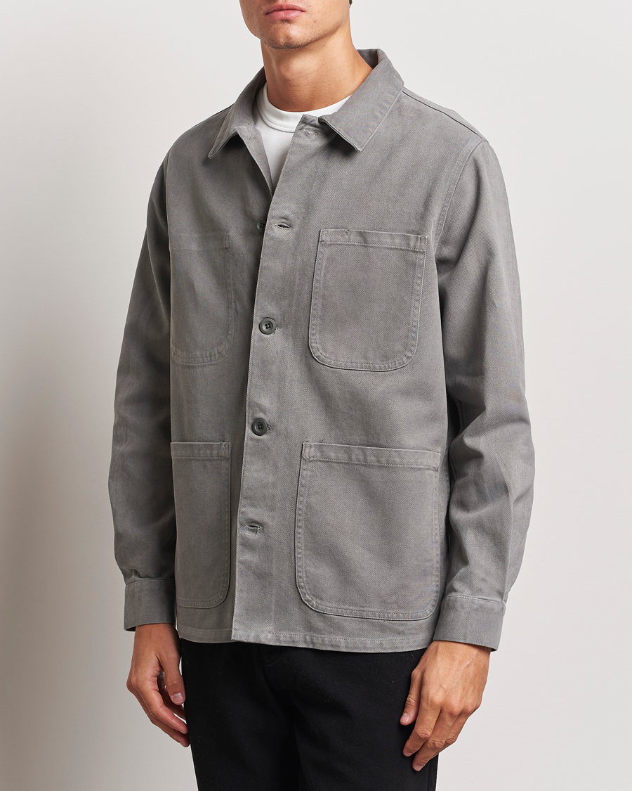 Heren |  | A Day\'s March | Algot Cotton Lyocell Overshirt Grey