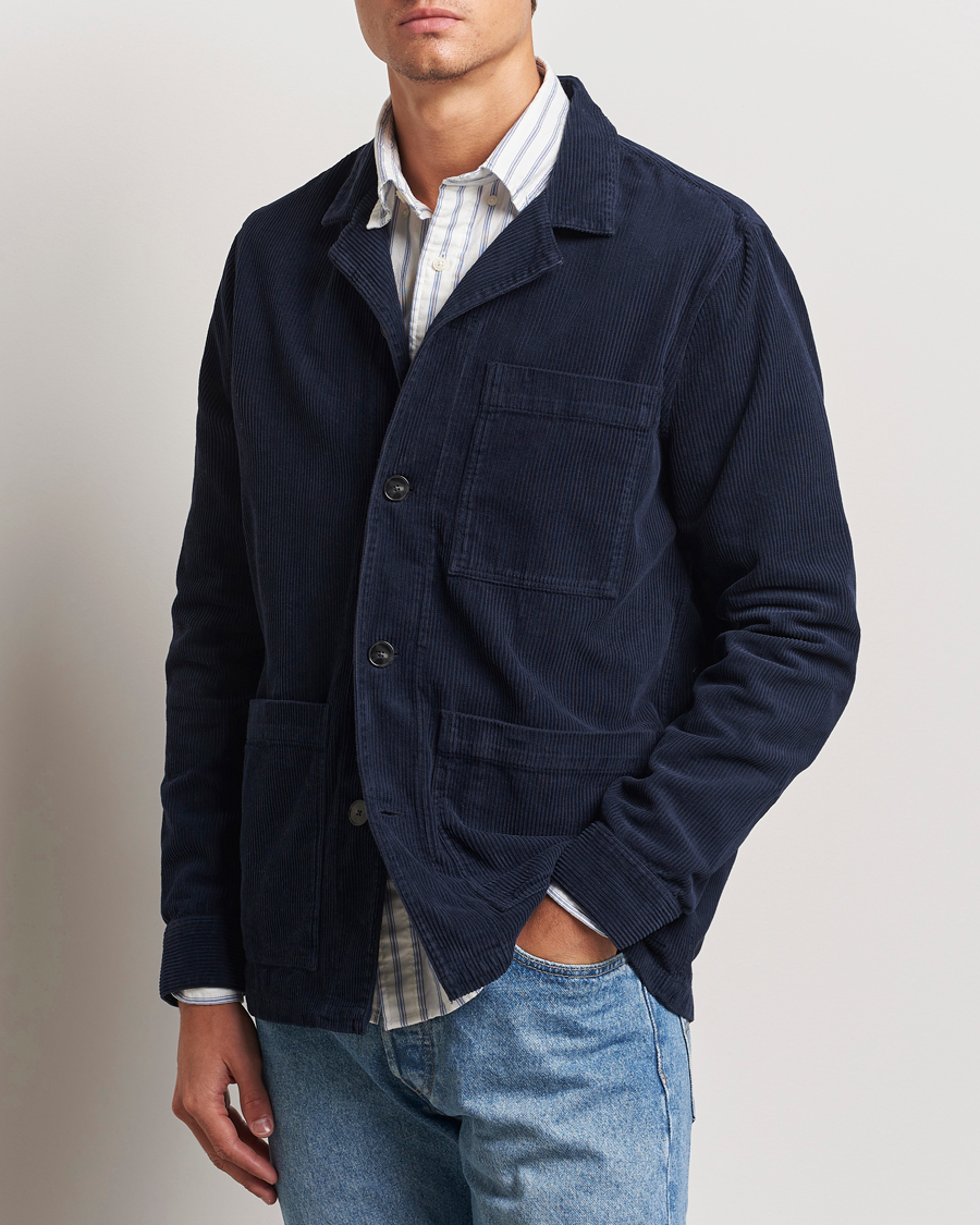 Heren |  | A Day\'s March | Banagher Corduroy Overshirt Navy