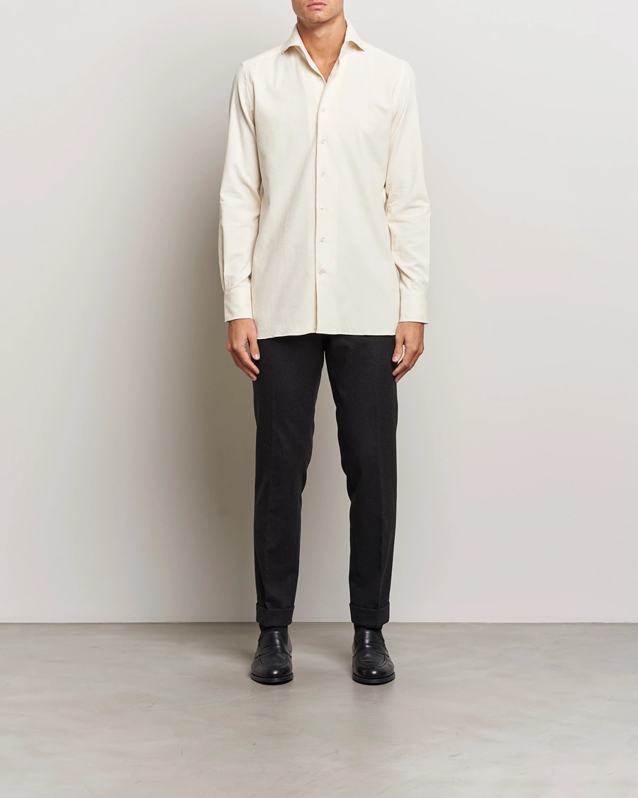 Heren | Wardrobe basics | 100Hands | Japan Corduroy Shirt Off White