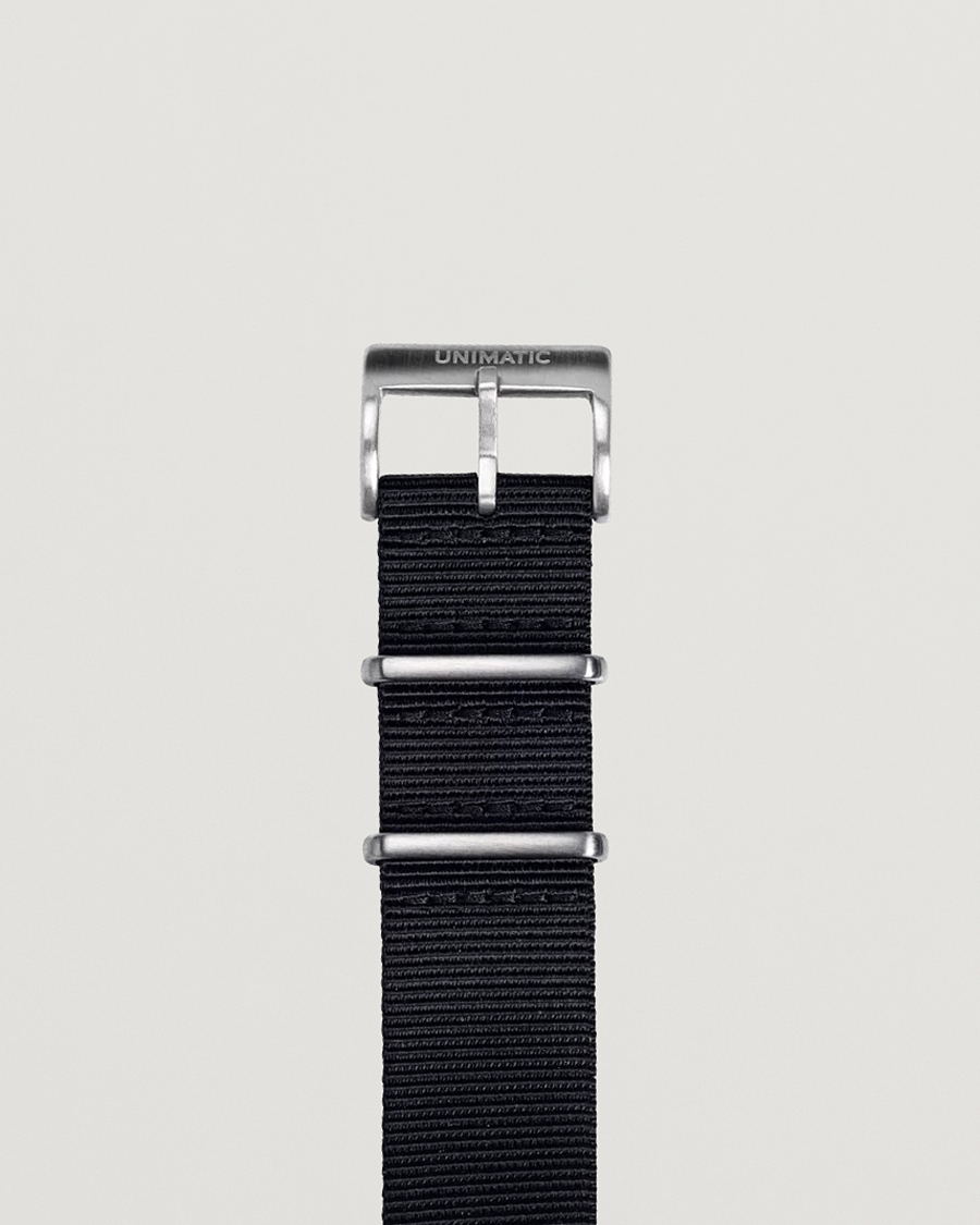 Heren |  | UNIMATIC | Nylon Nato Steel 22mm Strap Black