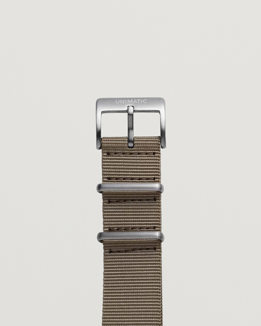 Heren |  | UNIMATIC | Nylon Nato Steel 22m Strap Sand 