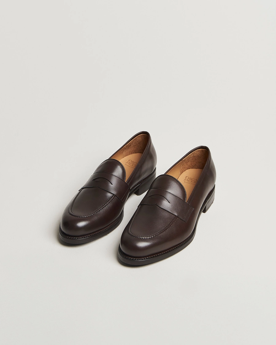 Heren |  | Oscar Jacobson | Penny Loafers Dark Mud Brown