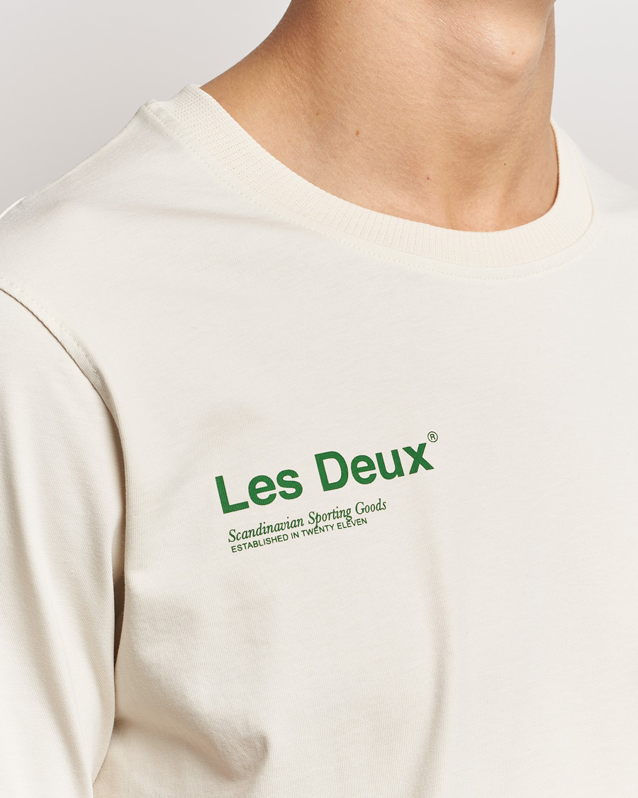 Heren | T-shirts | LES DEUX | Brody Printed T-shirt 2.0 Ivory