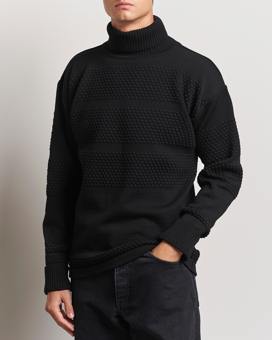 Heren |  | S.N.S. Herning | Fisherman Wool Rollneck Sweater Black