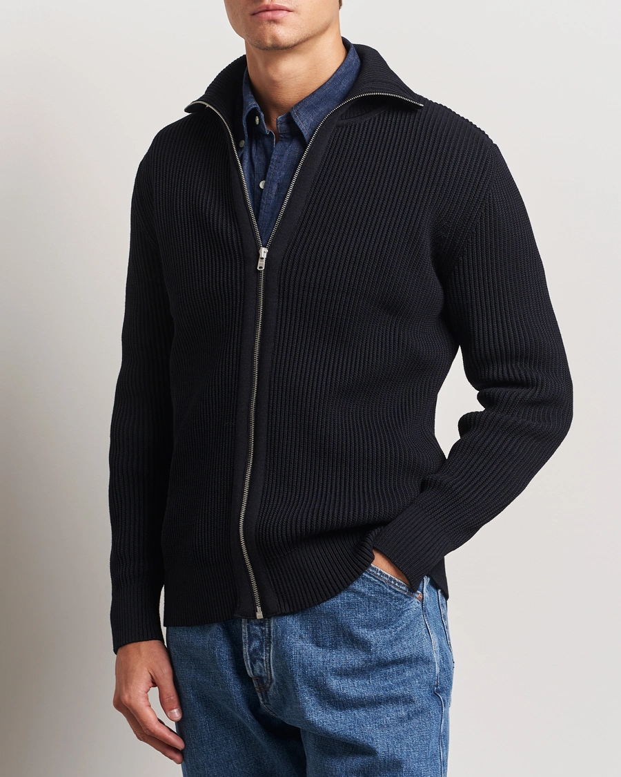 Heren |  | S.N.S. Herning | Fender Wool Full Zip Navy Blue