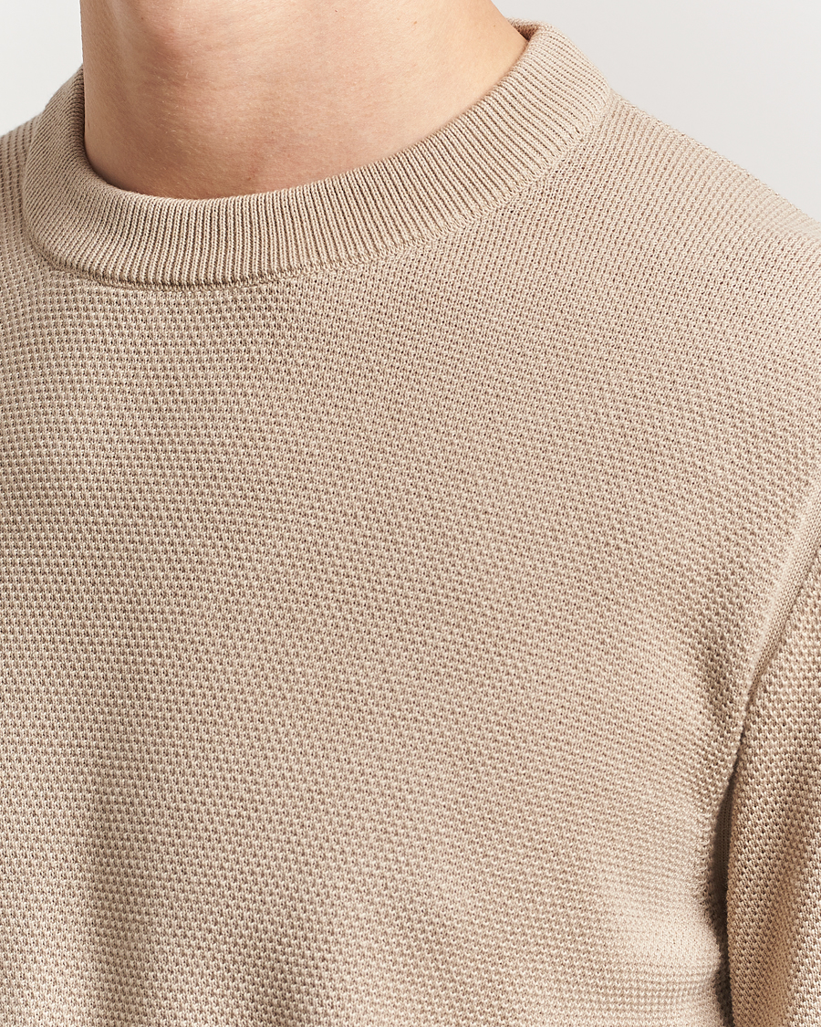 Heren | Truien | BOSS BLACK | Ecaio Knitted Sweater Light Beige