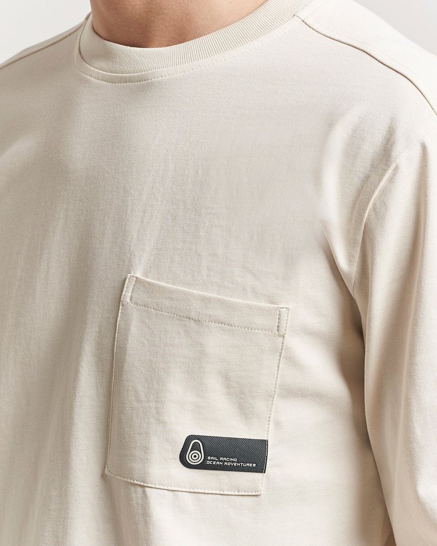 Heren | T-shirts | Sail Racing | Cyclone Heavy Cotton Long Sleeve T-Shirt Off White