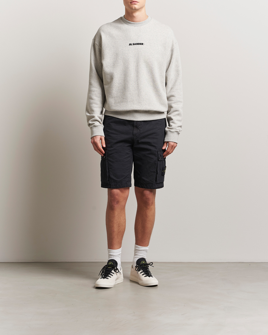 Heren | Korte broek | Stone Island | Brushed Cotton Canvas Cargo Shorts Black