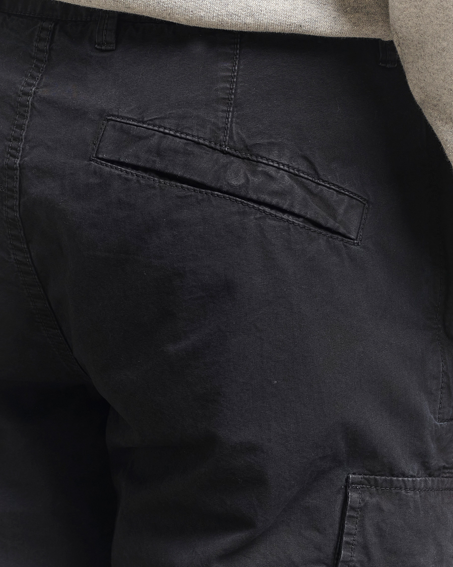 Heren | Korte broek | Stone Island | Brushed Cotton Canvas Cargo Shorts Black