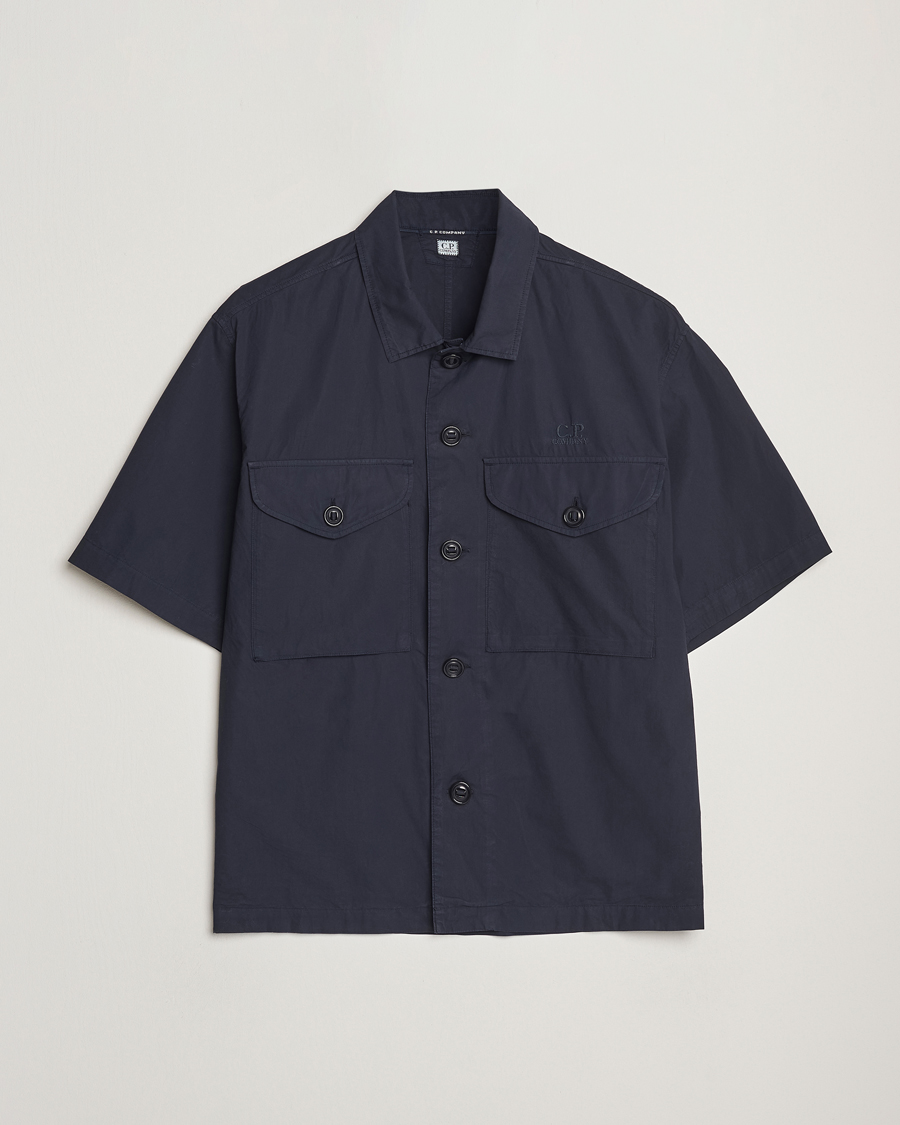 Heren | Overhemden | C.P. Company | Short Sleeve Popline Shirt Navy