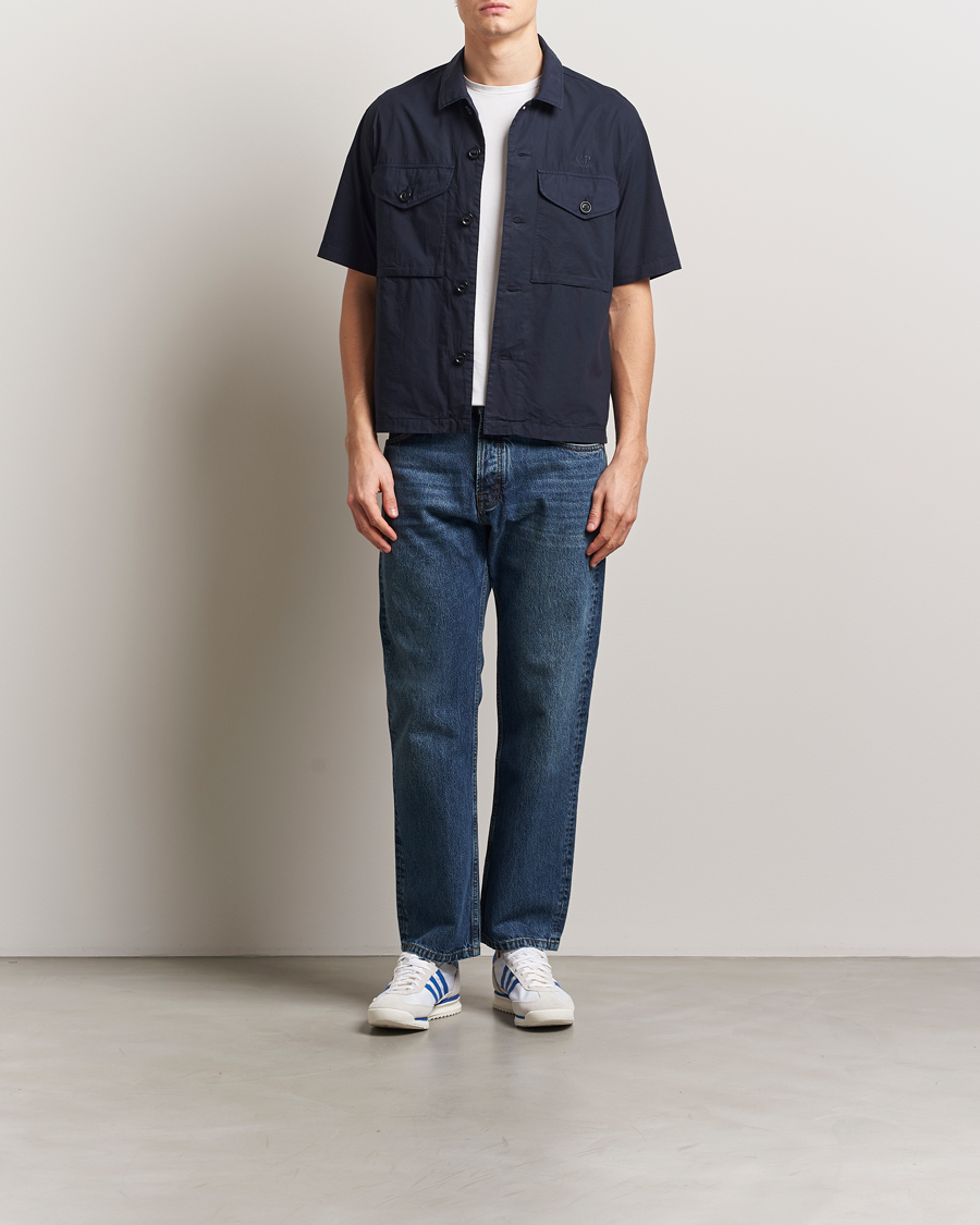 Heren | Overhemden | C.P. Company | Short Sleeve Popline Shirt Navy