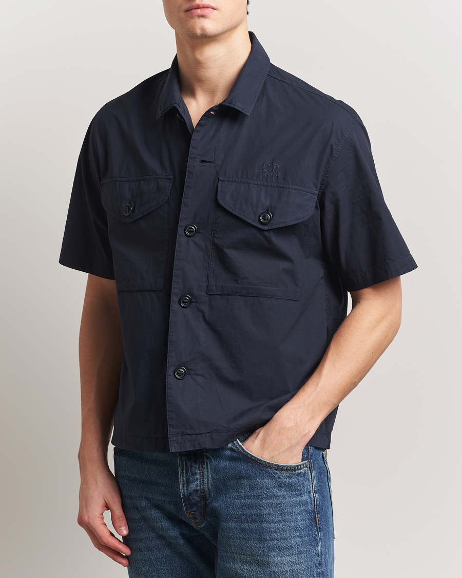 Heren | Overhemden | C.P. Company | Short Sleeve Popline Shirt Navy