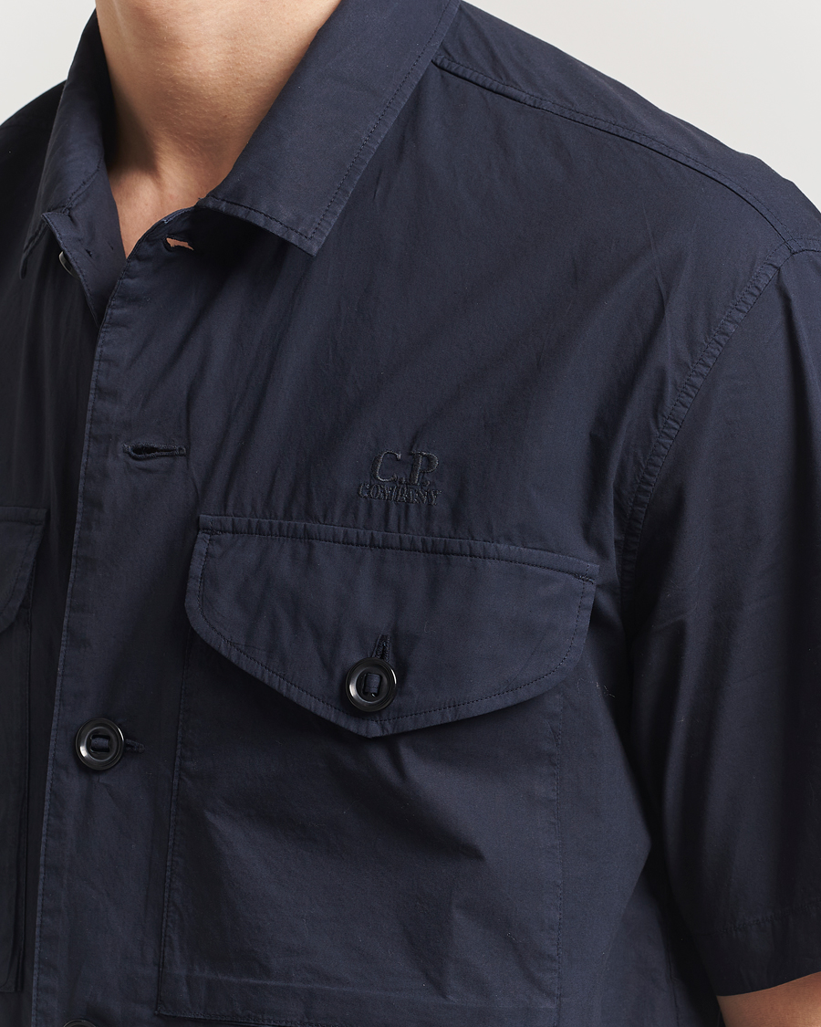 Heren | Overhemden | C.P. Company | Short Sleeve Popline Shirt Navy