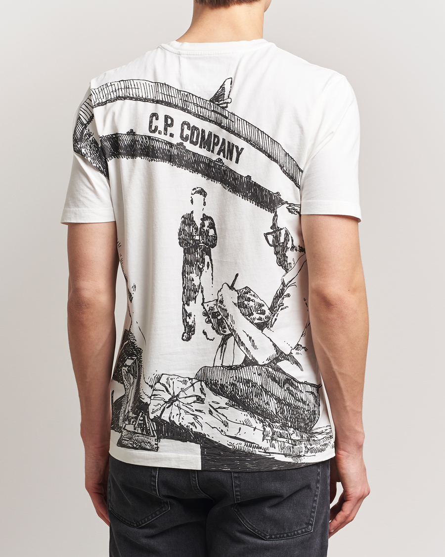 Heren | T-shirts | C.P. Company | Back Print Short Sleeve T-Shirt White