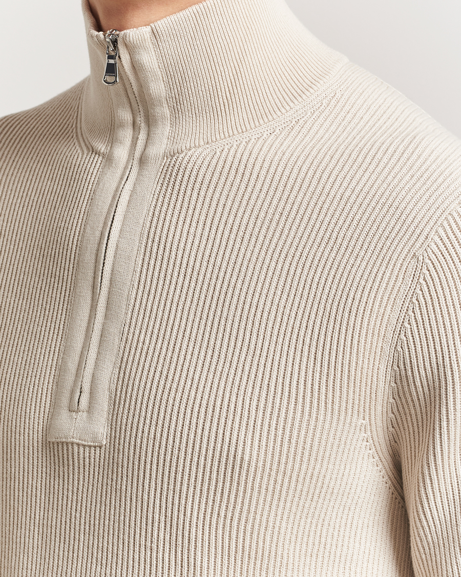 Heren | Truien | J.Lindeberg | Alex Knitted Half-Zip Moonbeam
