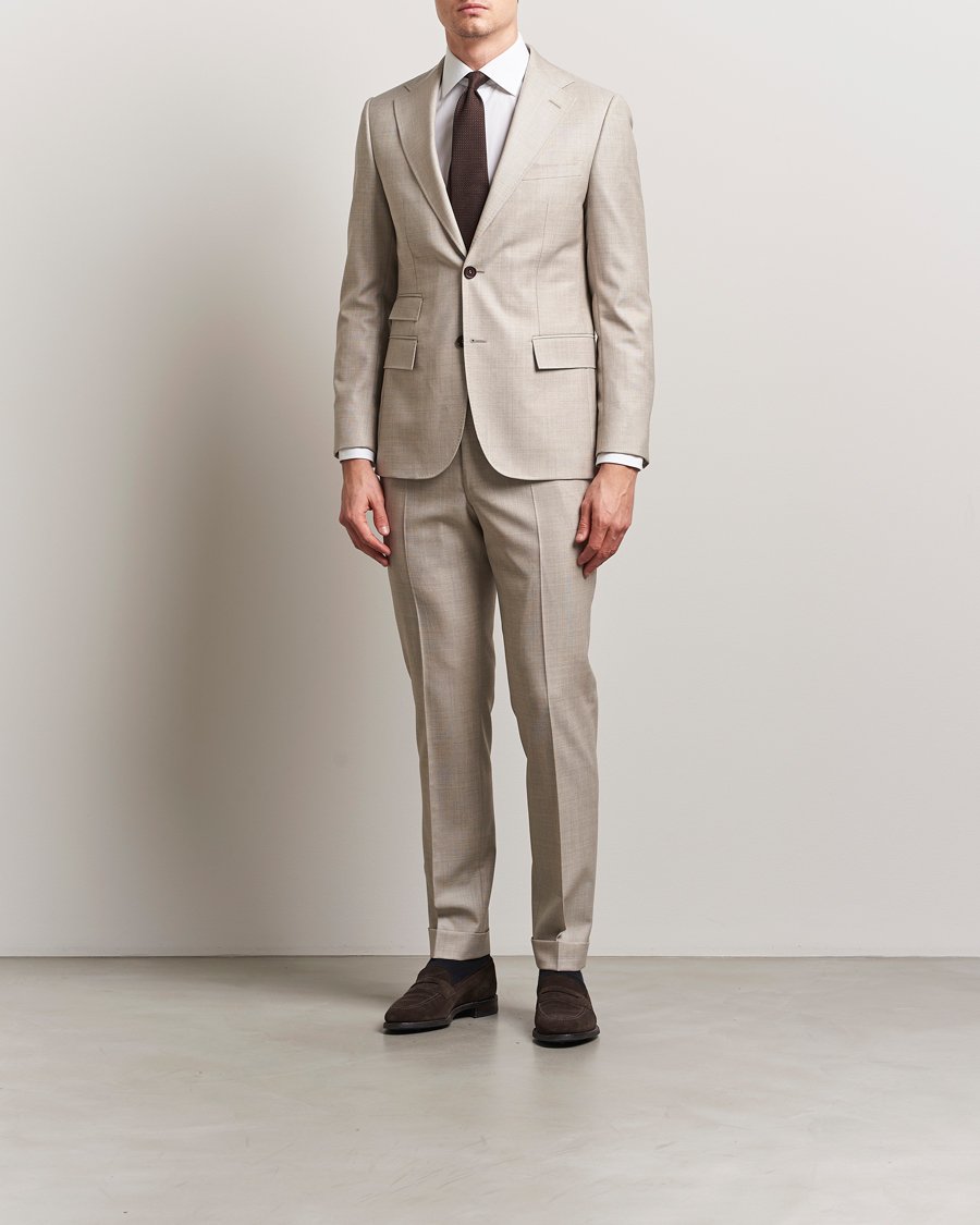 Heren | Blazers | Morris Heritage | Prestige Structured Suit Blazer Beige