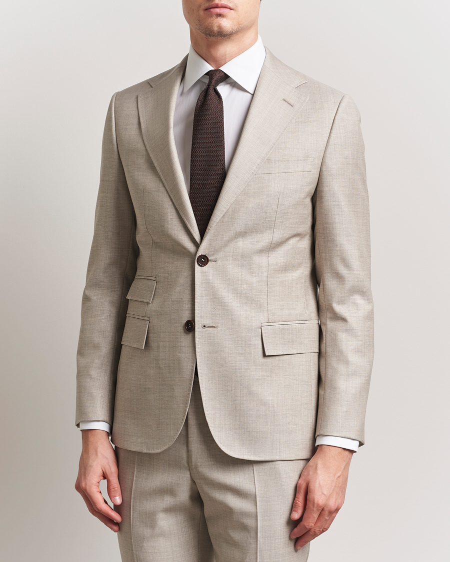 Heren | Blazers | Morris Heritage | Prestige Structured Suit Blazer Beige